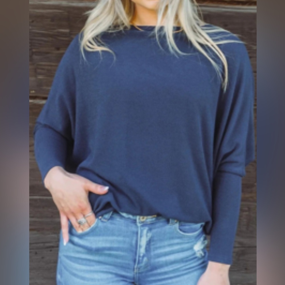 Audrey Navy Blue Women's Sweater